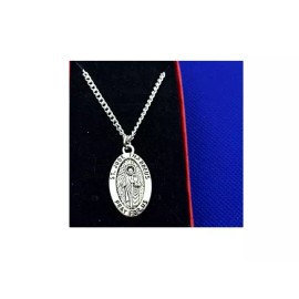 Fashion Jewelry ST JUDE PRAY RELIGIOUS FAITH pendant charm German Silver 20" Necklace  Women Men