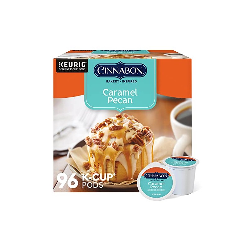 Cinnabon Caramel Pecan Coffee, Keurig Single Serve K-Cup Pods, 96