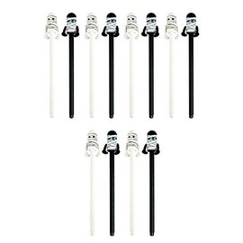 Emartbuy Pack of 12 Smooth Writing Gel Pens Black Gel Ink .50mm Tip - Mummy Black and White