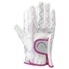 TOBIEMON(トビエモン) ゴルフグローブ レディース ストレッチグローブ ゴルフ用 レディース ストレッチグローブ 両手用 ホワイトピンク ネイル&全天候型