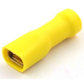Female Yellow Spade Electrical Connectors/Crimp Terminals