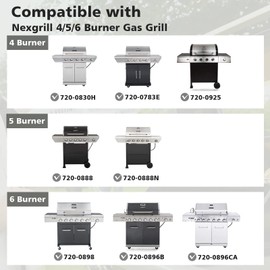 Barbqtime Grill Heat Plates Replacement Parts for Nexgrill, Stainless Steel Heat Tents for Home Depot Nexgrill 4 Burner Gas Grill, 14.6" Flame Cover Replacement Parts for Nexgrill 720-0830H