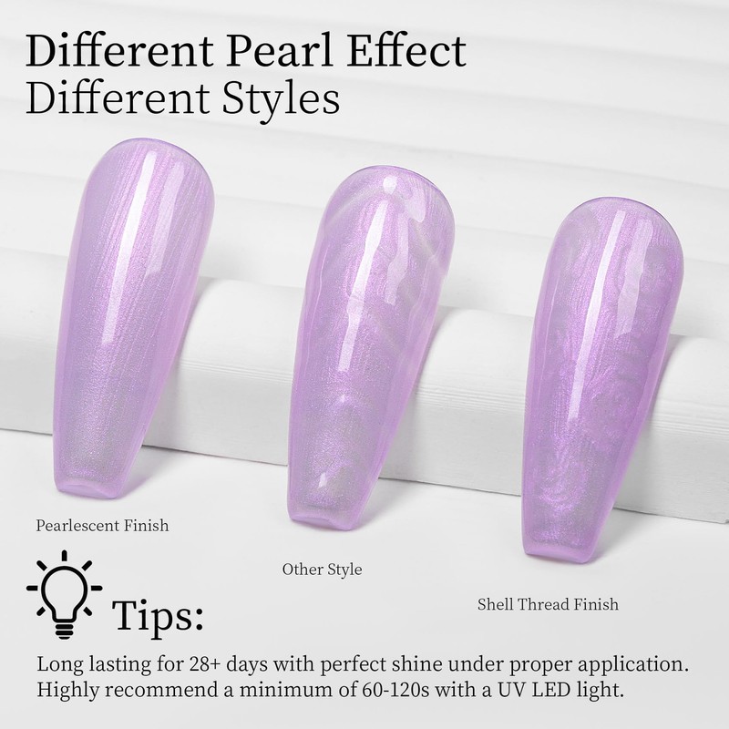 MAYCHAO 15ML Pearl Gel Nail Polish Pearlescent Shell Shimmer Mermaid