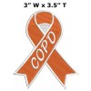 Athena Brands COPD Awareness Support Ribbon Patch Embroidered Iron-on Applique