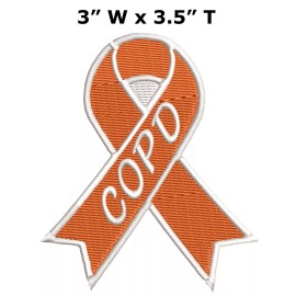 Athena Brands COPD Awareness Support Ribbon Patch Embroidered Iron-on Applique