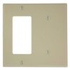 Leviton 2-Gang 1-Blank 1-Decora/GFCI Device Combination Wallplate, Standard Size, 80708-I,