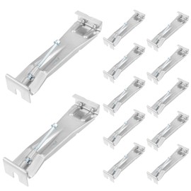 Nicerity 12Pcs Gutter Hangers 6inch Heavy Duty Hidden Rain Gutter Brackets Fastener, Aluminum Gutter Brackets for Repairing Sagging Rain Gutters