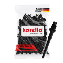Karella Tufftex, Punte per Freccette softtip Unisex Adulto, Nero, 25 mm