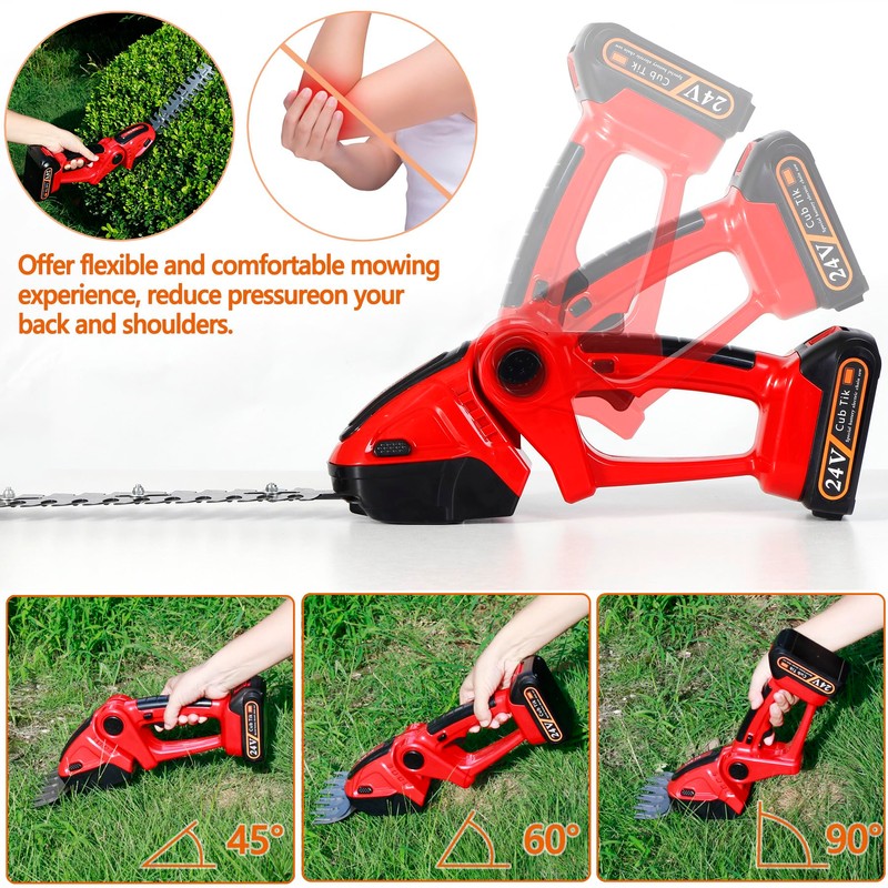 Hedge Trimmer Cordless 2 in 1 Handheld Grass Shears Mini