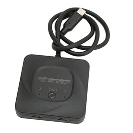 USB 3.0 Switch Selector, 2 in 1 Out USB C Switcher with Power Indicator, Bi Direction Switcher for 2 Computers Share 1 USB Devices