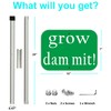 Grow Dammit Garden Signs with 28-inch metal stake, 10x7inch Metal