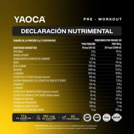 Yaoca Suplemento En Polvo Pre Workout Y Creatina, Vit C 360g Durazno/mango