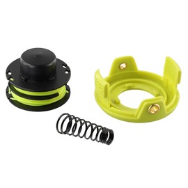 Strimmer Spool Line for Ryobi RAC118 RLT3525S, 1.2mm x 8.4M Replacement Trimmer, Brush Cutter, Spool Grass Trimmer with Cover and Spring (RAC118 cover × 1 + spring × 1)