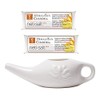 Himalayan Sinus Rinse Porcelain Neti Pot with 30 Sachets, 11