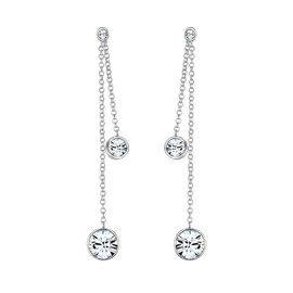 Elli Women's Earrings Filigree Elegant with Crystals in 925 Sterling Silver, Facet cut, Crystal