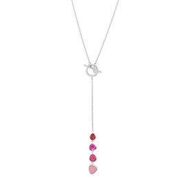 Silpada 'Growing Gradually' Sterling Silver Multi-Colored Quartz Lariat Necklace, 18"