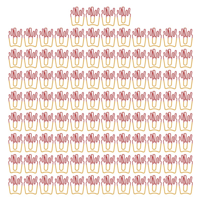 100Pcs Paper Clips Cute French Fries Shape Electroplating Process Lightweight