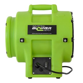 Industrial Blower Depot BIP08 Plastic Blower 970CFM, Single Speed & 1/3HP | Includes 4 EPDM Rubber Supports | Super Quiet, UV Resistant | Certified Quality & Reliability