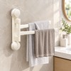 No-Drill Rotating Suction Cup Towel Rack – 180° Foldable Multi-Bar