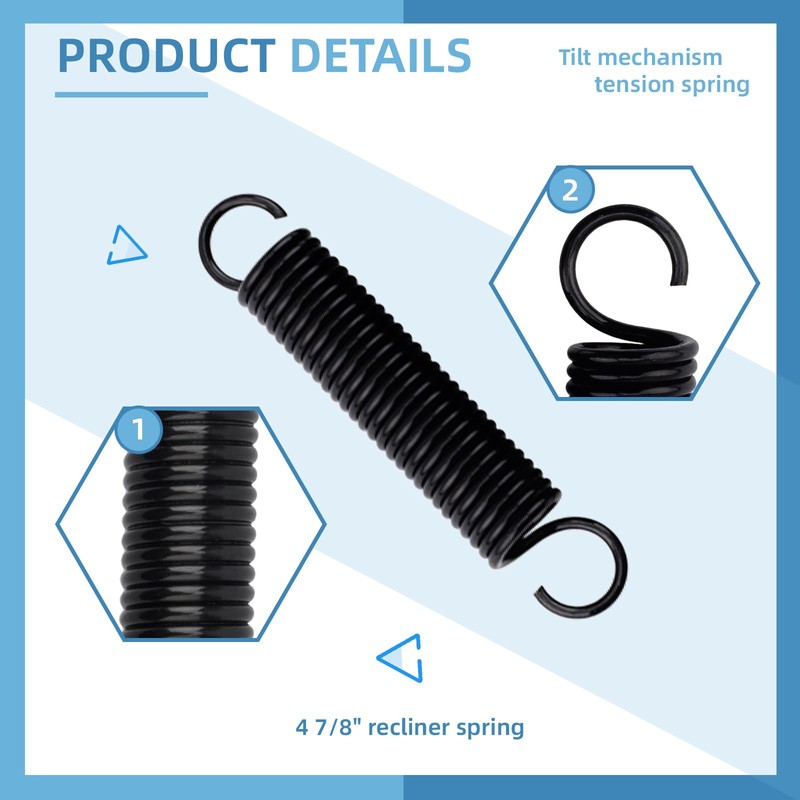4 7/8-Inch Recliner Extension Springs, Recliner Springs for Replacement Lane