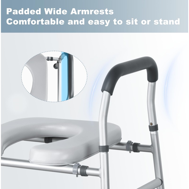 Deewow Raised Toilet Seat with Handles