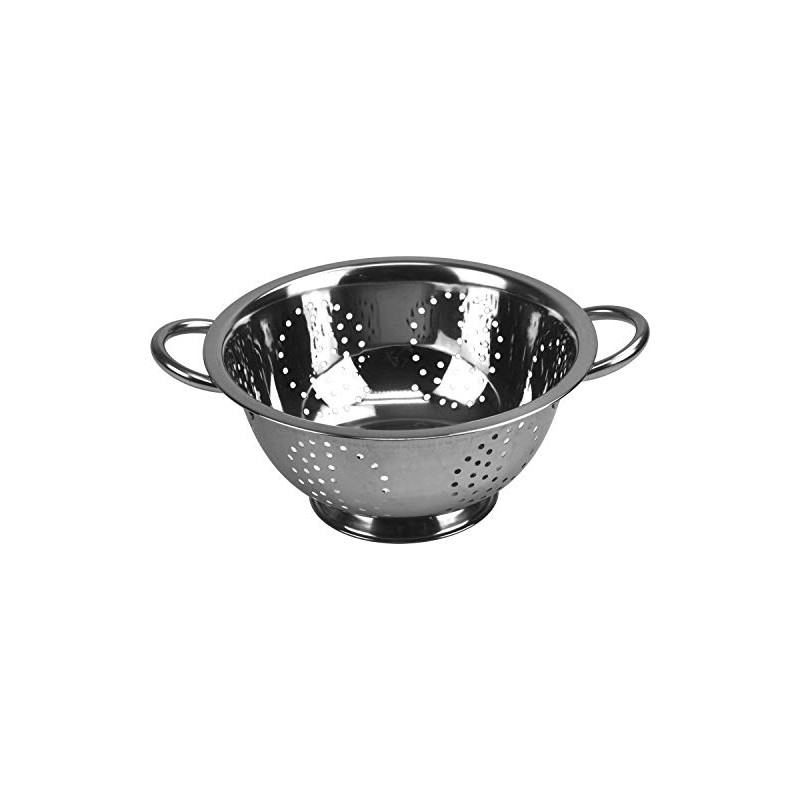 Acense Stainless Steel Colander, Steel Base/Handle, Quick Draining, Multiple Micro-Perforations,