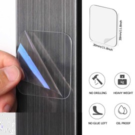 40 Pieces Double Sided Sticky Tape Clear Mounting Square Tape Self Adhesive Gel Mounting Pads Waterproof Removable Sticky Gel Tape Sticky Gel Tape Transparent Tape for DIY Craft, (30mm, 40)