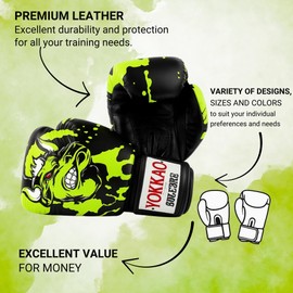 YOKKAO Design Lettering Gloves Blue - 10oz