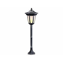 Lunartec Solar Garden Lantern: Solar LED Standing Lantern with Flame Effect, 64 cm Height, IP44, 24 LEDs (LED Solar Lamps, Solar Light Garden Decoration, Solar Torches)
