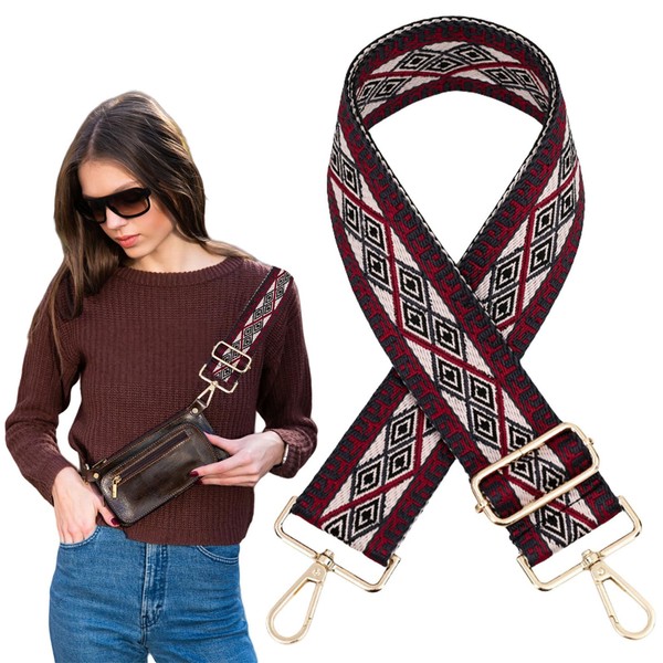 Shoulder Straps for Bags Red Replacement Bag Strap with Alloy