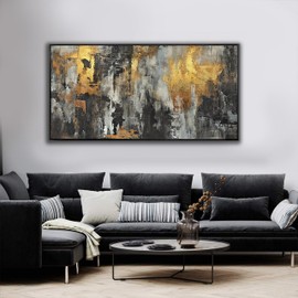 Abstract Art Wall Decor Black Metal Wall Art Artwork Decor for Living Room Office bar Bedroom Kitchen Framed Can Be Hung Directly 24x48inch
