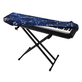 Pzuqiu Starry Night Music Note Piano Music Keyboard Dirt Proof Cover, Piano Keyboard Dust Cover, Anti-Scratch Electronic Keyboard Cover, Must Have Piano Accessories, 88 Keys