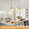 FDPBY Pressed Glass Pendant Lights Kitchen Island 3-Pack Metal Suspension