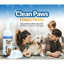 Dog Paw Cleaner for Dogs & Cats, No Rinse Foaming Pet Paw Washer with Built-in Silicone Brush, Dog Foot Cleaner for Muddy Paws, Soft, Safe, Daily Use, Puppy & Kitten Paw Wash