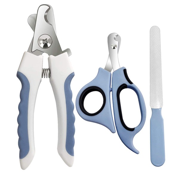 LDJZON Pet Nail Clippers and Trimmers Set Safety Guard to