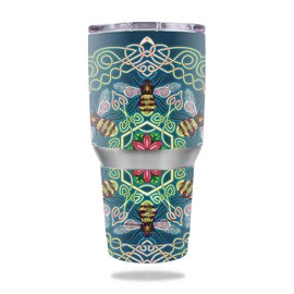 MightySkins Skin Compatible with Ozark Trail 30 oz Tumbler - Celtic Bees | Protective, Durable, and Unique Vinyl Decal wrap Cover | Easy to Apply, Remove, and Change Styles | Made in The USA