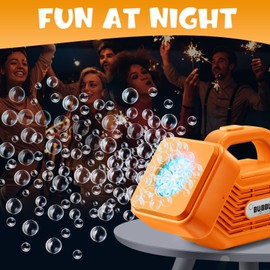 YOTOY Toys for 3-8 Year Old Boys Girls: Automatic Bubble Machine Blower for Kids Adults Party Gift for 3 4 5 6 7 8 Years Old Birthday Wedding Portable Bubble Maker Bath Indoor Outdoor Bubble Toy