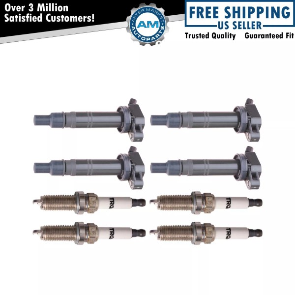 AM Autoparts Ignition Coil & Iridium Spark Plug Kit Set