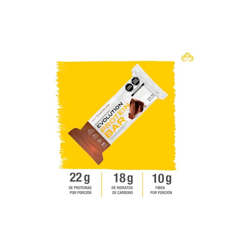 EVOLUTION, Barra de Proteína de Suero de Leche y Soya,