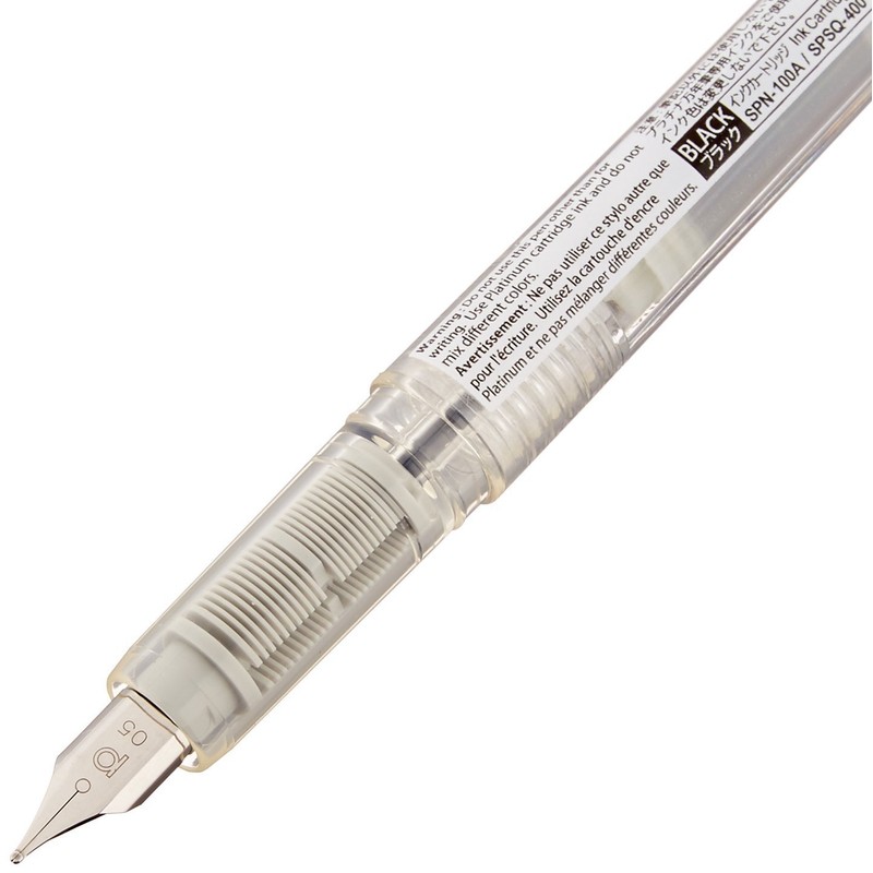 PLATINUM Fountain Pen, Preppy, Medium Nib, Black (PPQ-200-#1-05)
