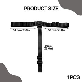 3 Point Highchair Straps Replacement,High Chair Harness 60cm/23.6inch Long for Baby Dining Chair Accessories （Black）