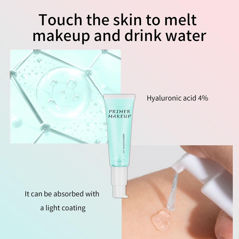 Face Primer, Long Lasting Hydrating Makeup Invisible Pore Under Foundation,