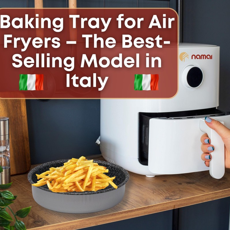 NAMAI - Air Fryer Liners Round 20 CM, Non-Stick Aluminium,