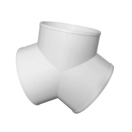 JSIXASO Y Ventilation Pipe Connector 200 mm Y-Piece Ventilation Pipe Connectors Y-Shape Pipe Fitting Adapter Pipe Connector Made of Plastic (Y 200 mm)