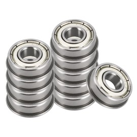Kozelo 10pcs FR4ZZ Flanged Ball Bearing - [1/4x5/8x0.196 inch] Replacement Wheel Bearings for Wheelbarrow Lawnmower Hand Truck Axle Use, Chrome Steel, ABEC1