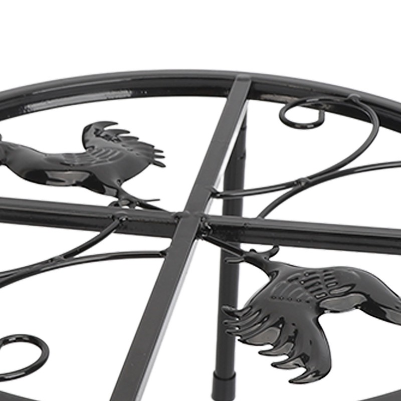 Chicken Feeder Metal Stand Indoor Outdoor Iron Flower Pot Holder
