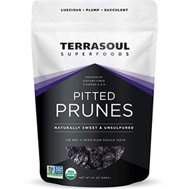 Terrasoul Superfoods ciruelas orgánicas con huesos, 1 libra