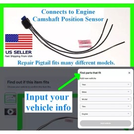 fits Buick Chevy GMC Ram Camshaft Position Sensor Connector Plug Pigtail Wiring