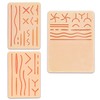MediTrainer 3-Piece Suture Pad, Suture Practice Pad with Various Wound