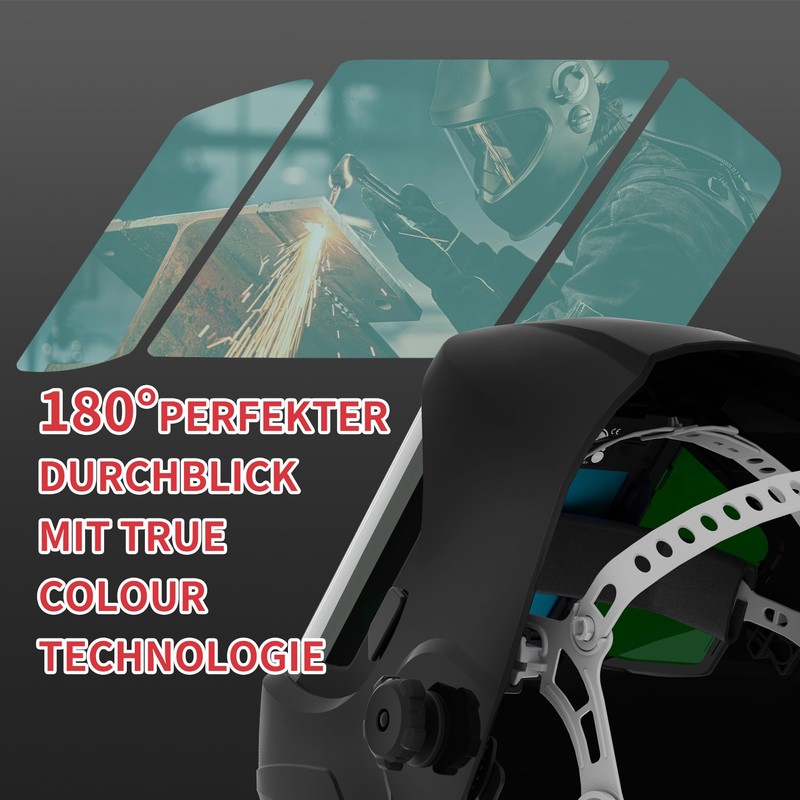 GEOSTAR Automatic Welding Helmet Panoramic 180° View 8.8 x 9.8